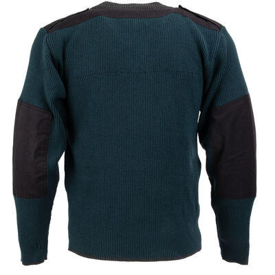Commando Sweater Dutch Wool Emerald Blue 1/4 Zip | 2X-Small, , large